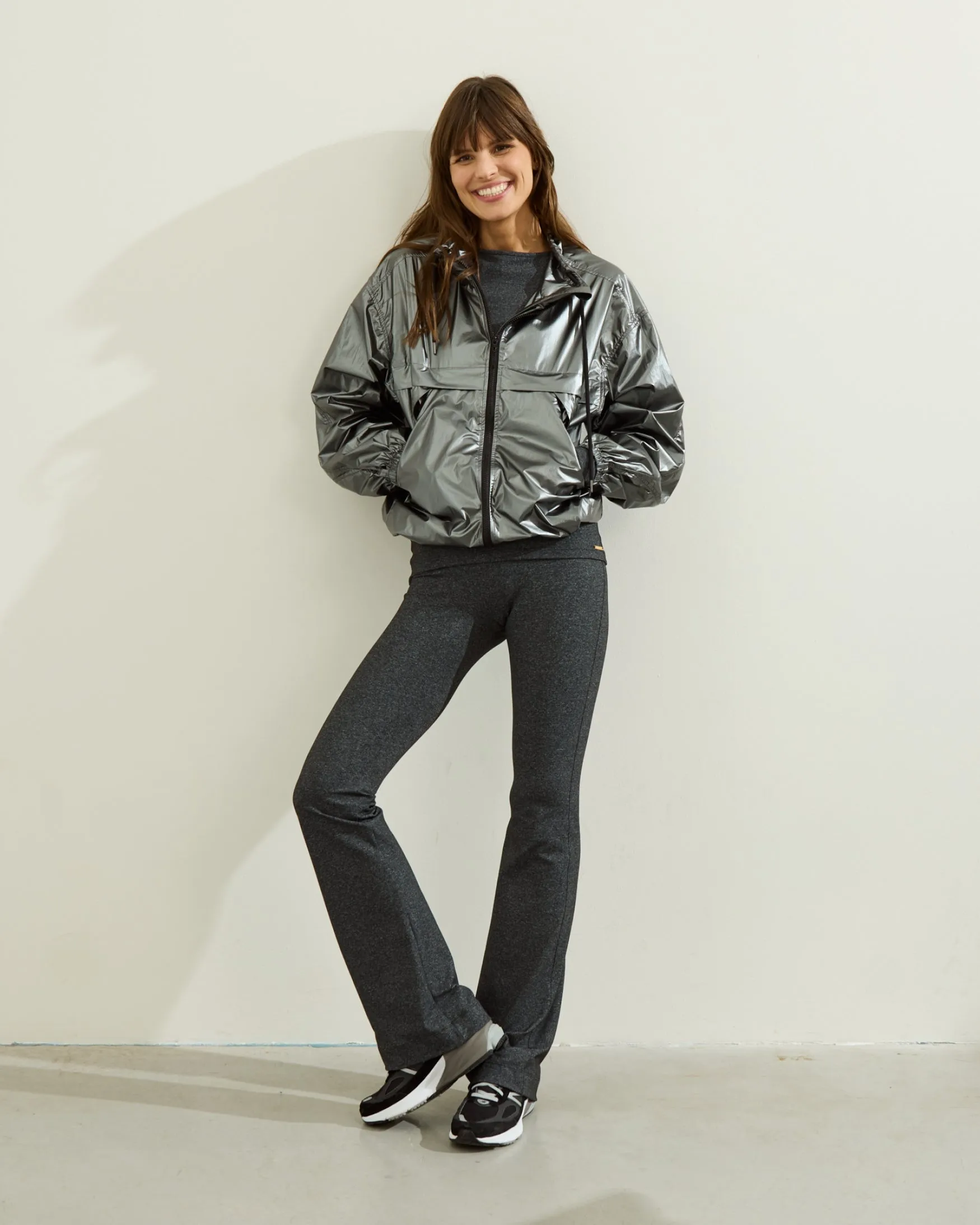 Flex Celine Flared Leggings | Anthracite Melange