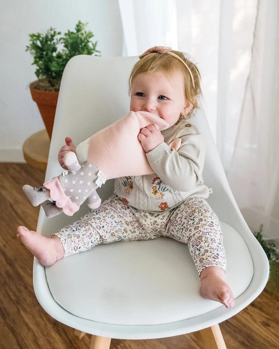 Floral Jersey Stretch Baby Legging Pants (Organic Cotton)