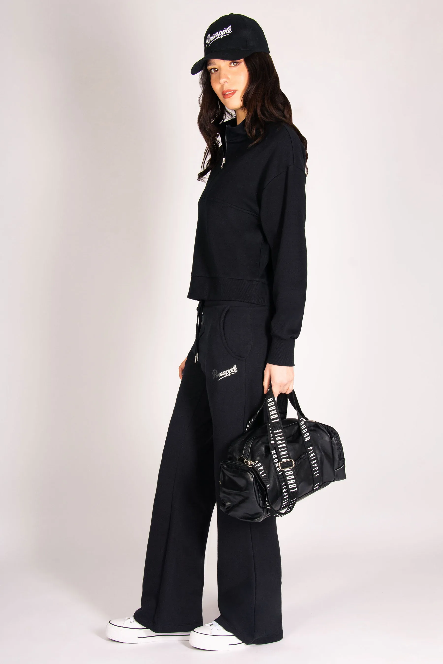 Funnel Neck Half Zip Sweatshirt