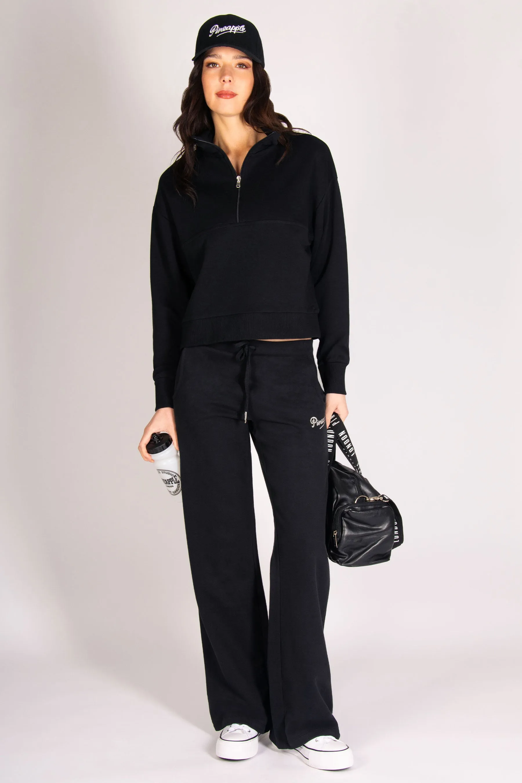 Funnel Neck Half Zip Sweatshirt
