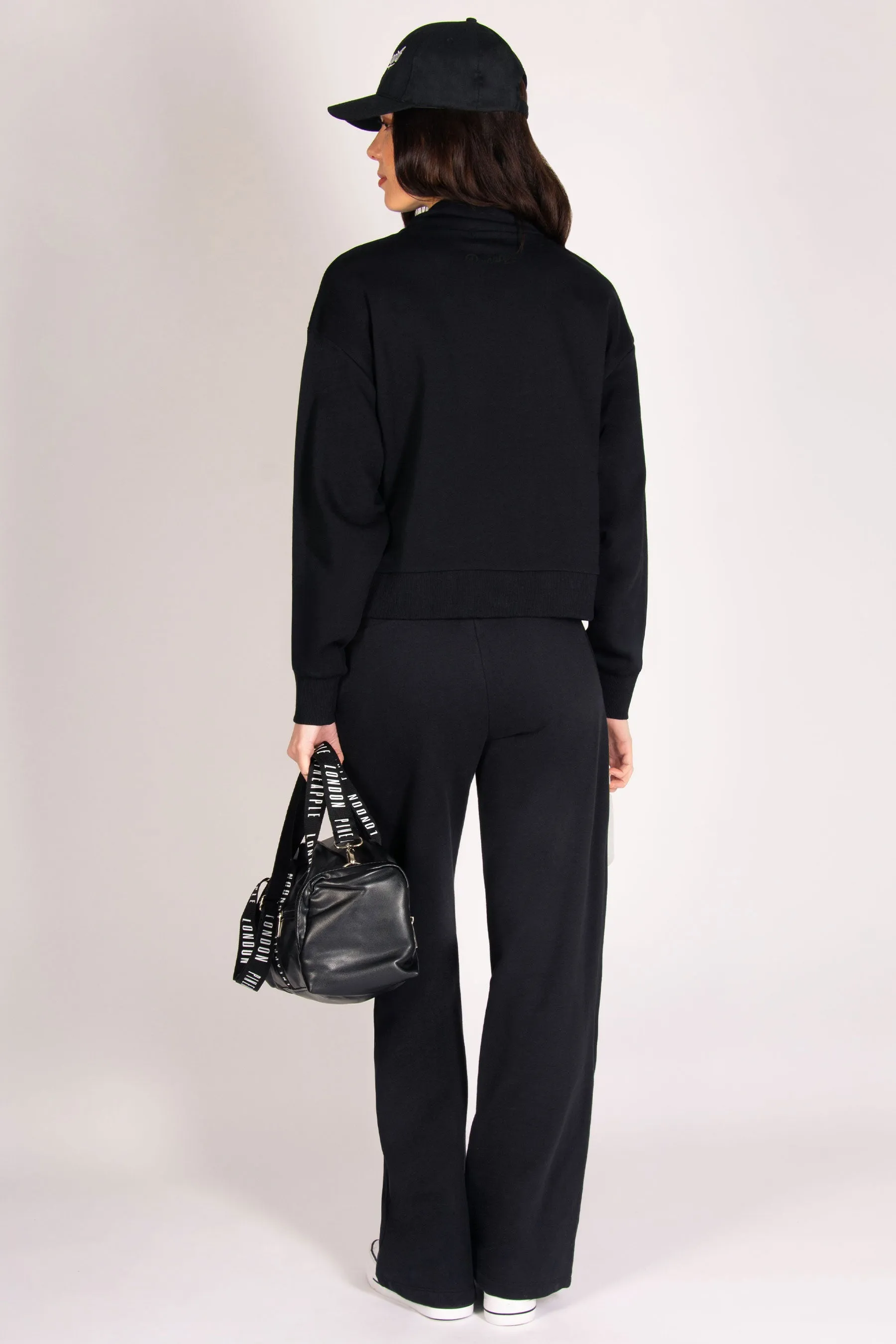 Funnel Neck Half Zip Sweatshirt