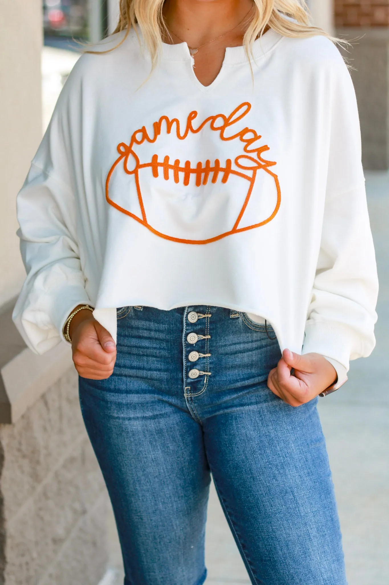 Game Day Cropped Pullover