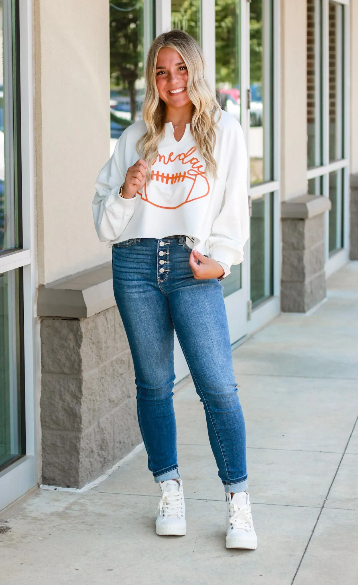 Game Day Cropped Pullover