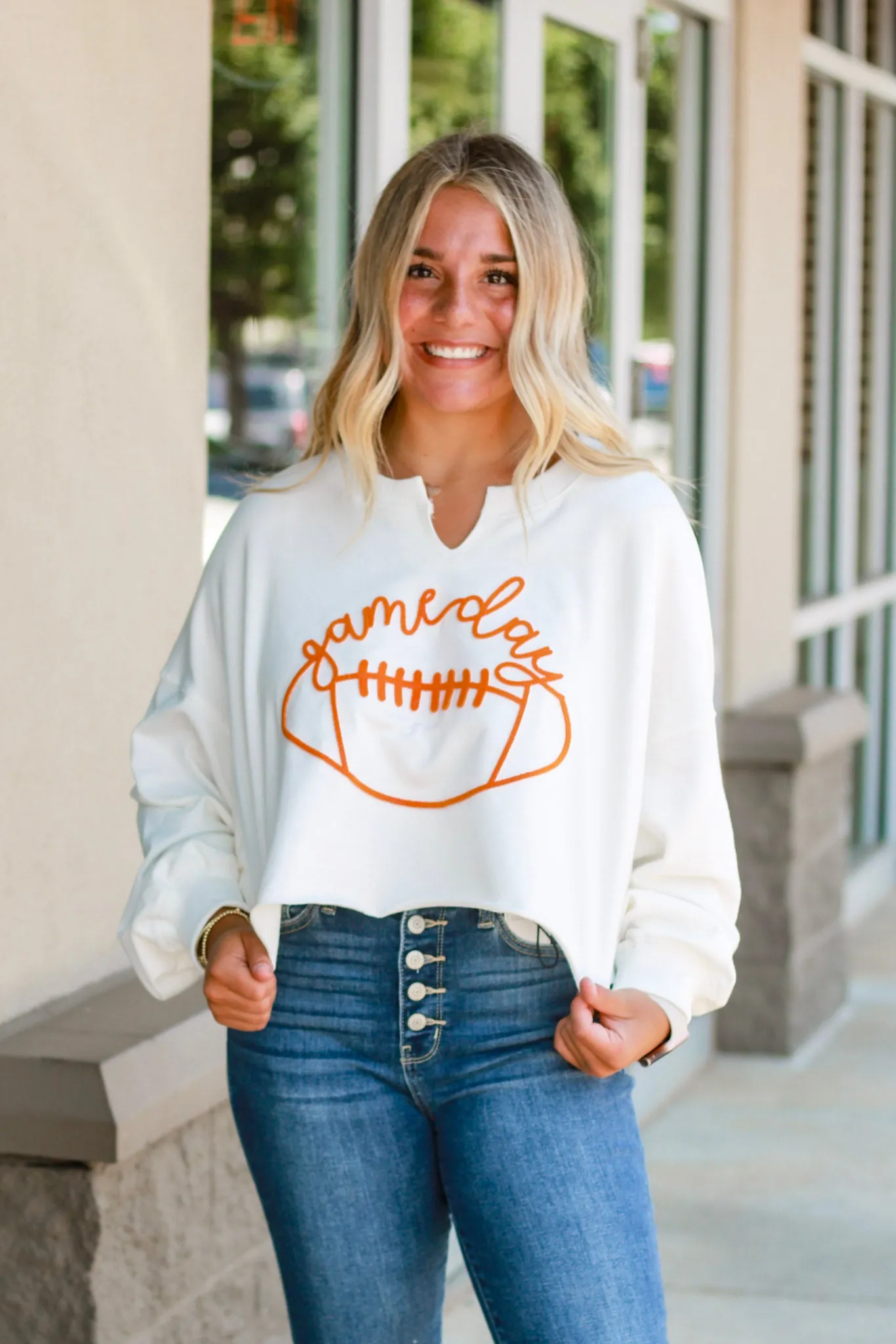 Game Day Cropped Pullover