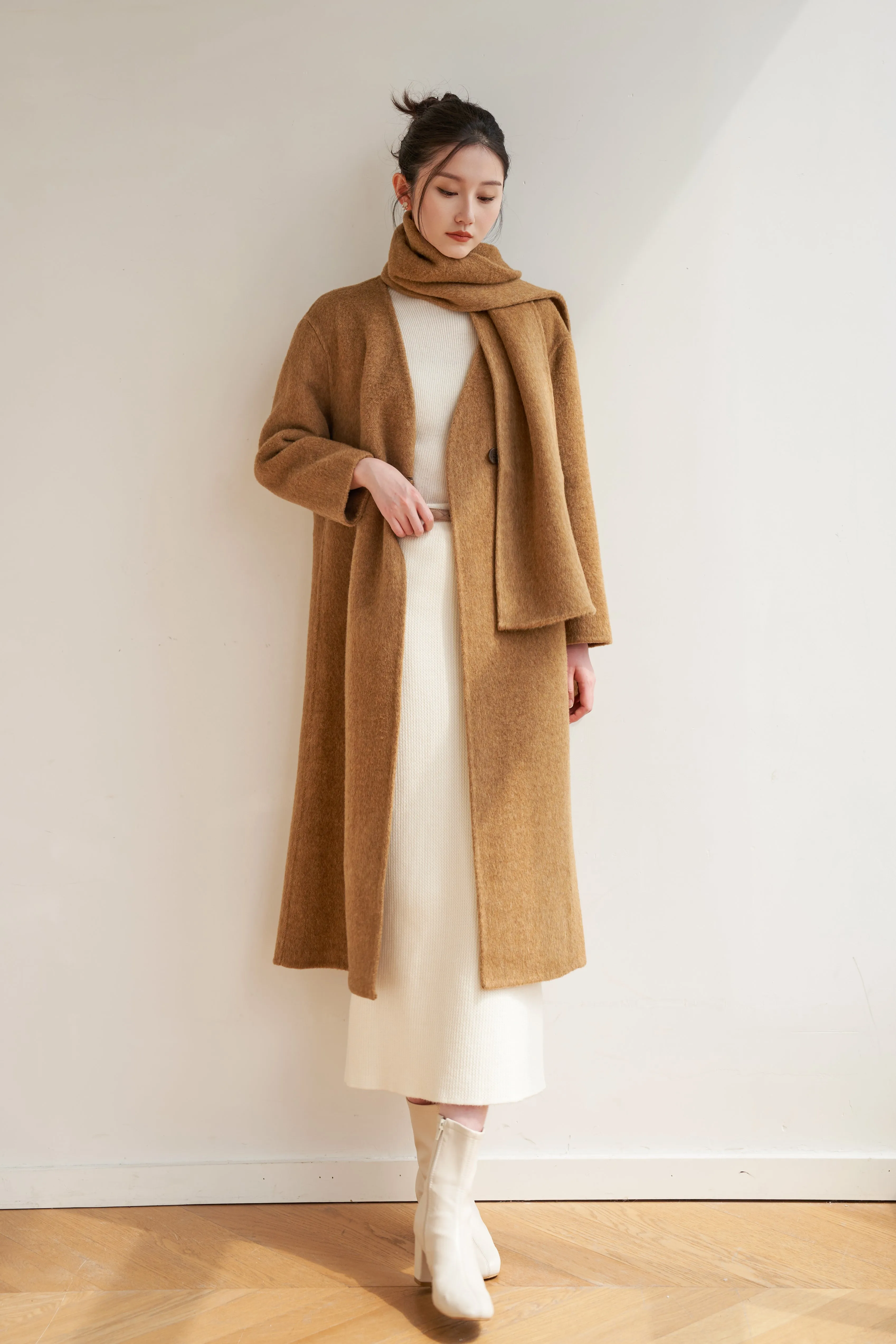 Gemma Merino Wool Coat - Ginger