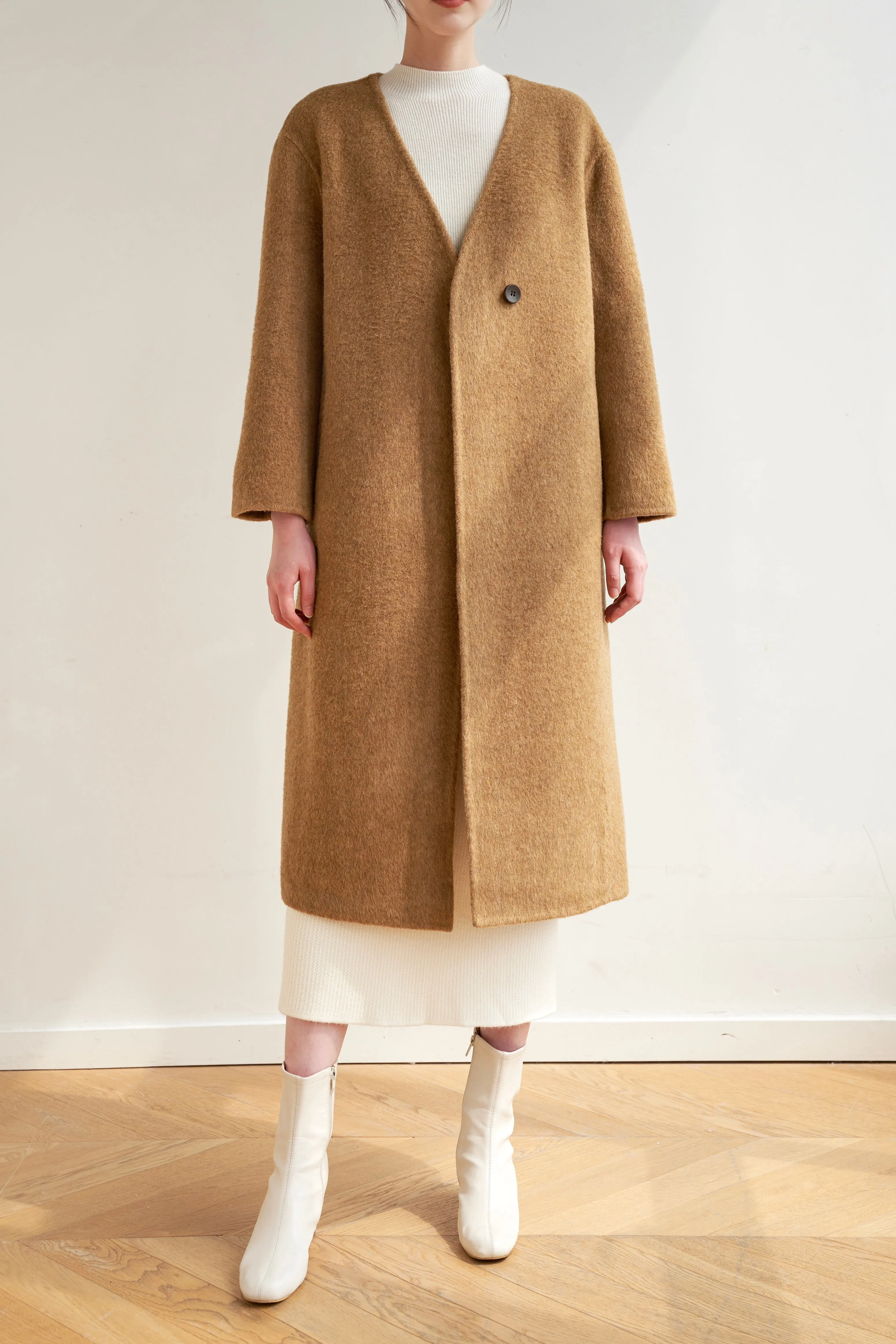 Gemma Merino Wool Coat - Ginger