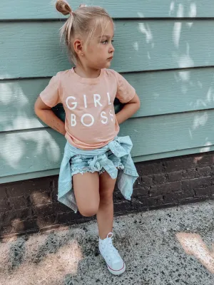 Girl Boss Tee - Peach