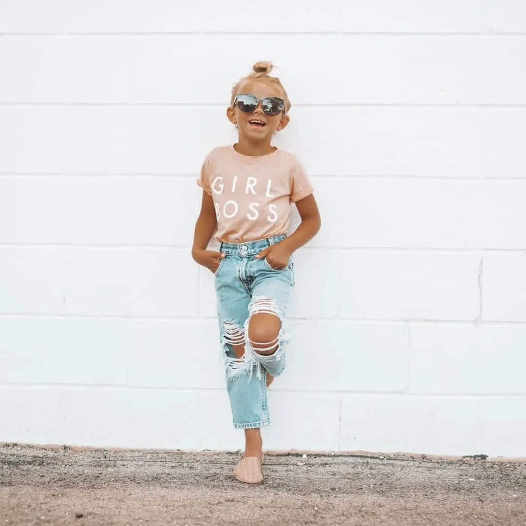 Girl Boss Tee - Peach