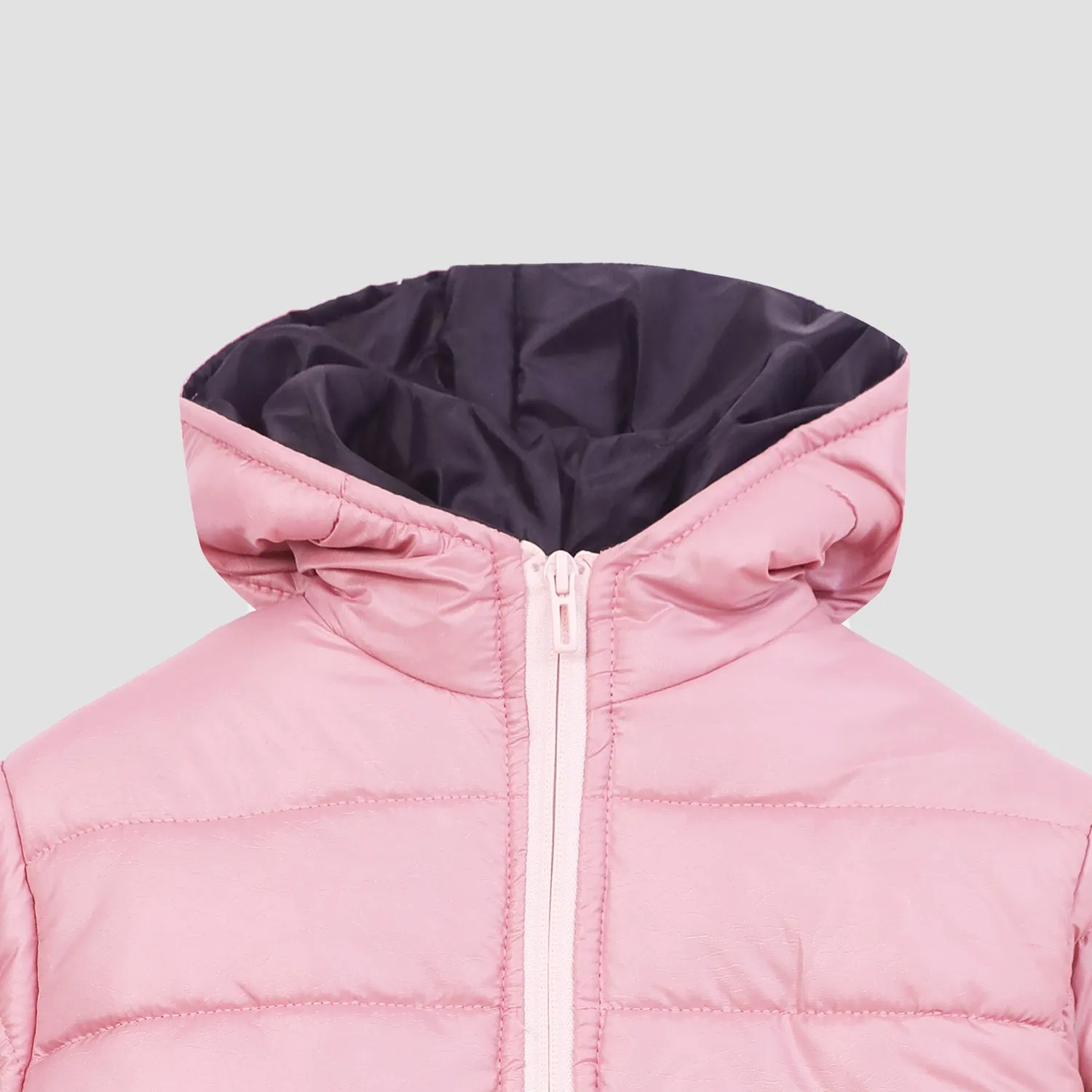 Girls Premium Quality Puffer Zipper Hoodie Jacket