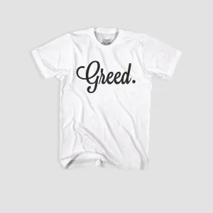 GREED Script Tee