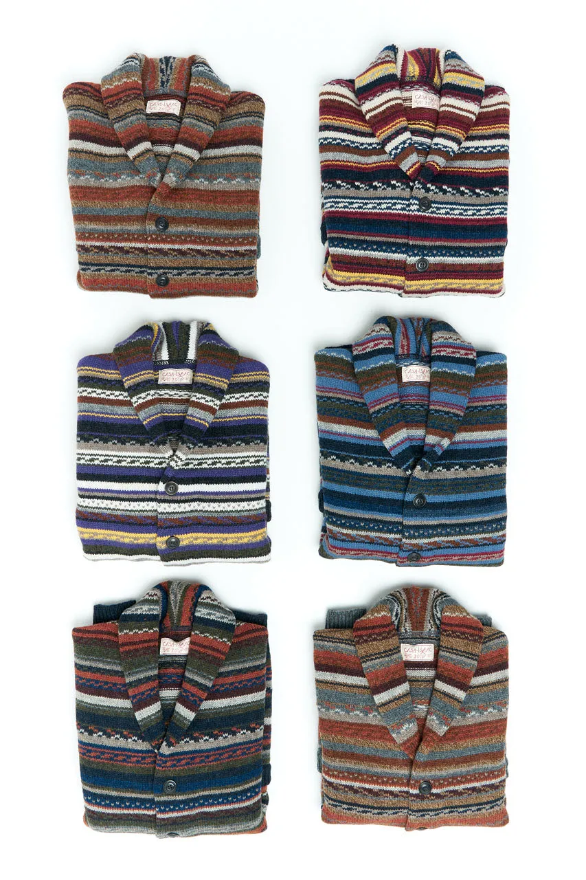 GRP X CASA-ISAAC W' Shawl Collar Cardigan FOLK 90 Multicolor
