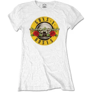 Guns N' Roses Ladies T-Shirt - Classic Logo (White)