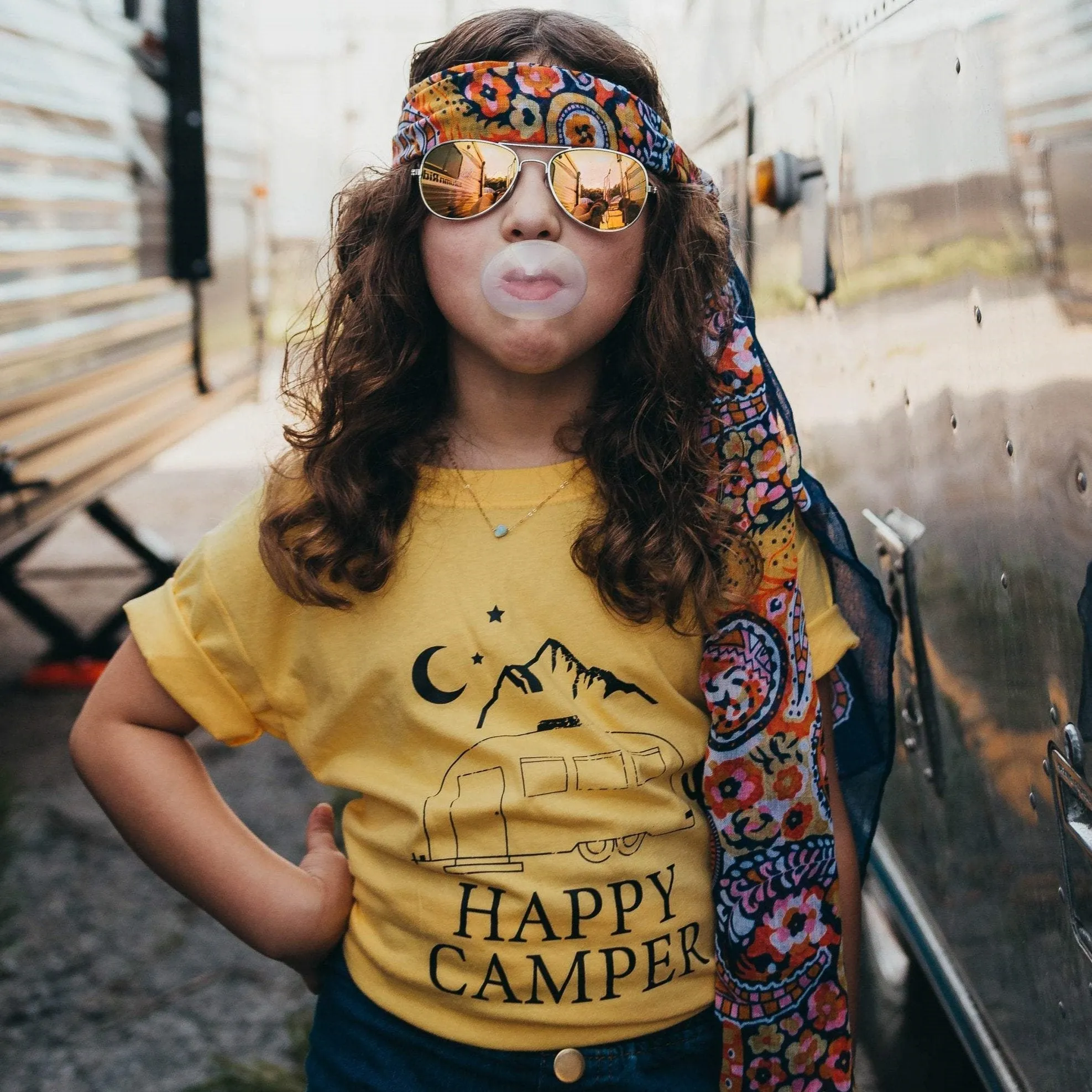 Happy Camper - Kid's   Toddler Onesies and Tees