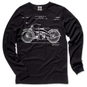 Harley-Davidson Motorcycle Patent Men's Long Sleeve Tee