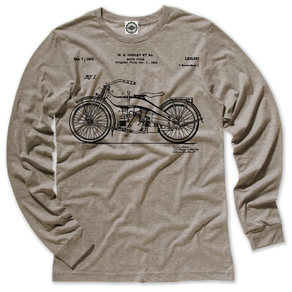 Harley-Davidson Motorcycle Patent Men's Long Sleeve Tee