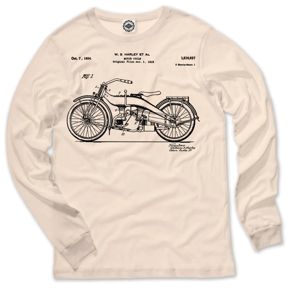 Harley-Davidson Motorcycle Patent Men's Long Sleeve Tee