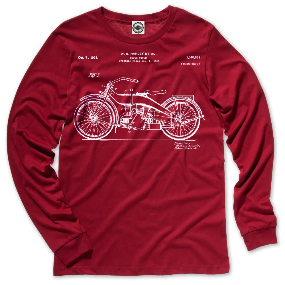Harley-Davidson Motorcycle Patent Men's Long Sleeve Tee