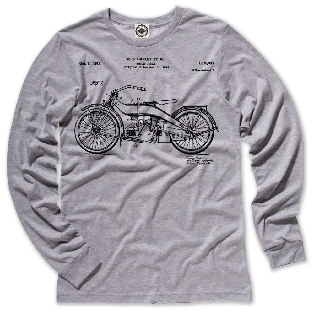 Harley-Davidson Motorcycle Patent Men's Long Sleeve Tee
