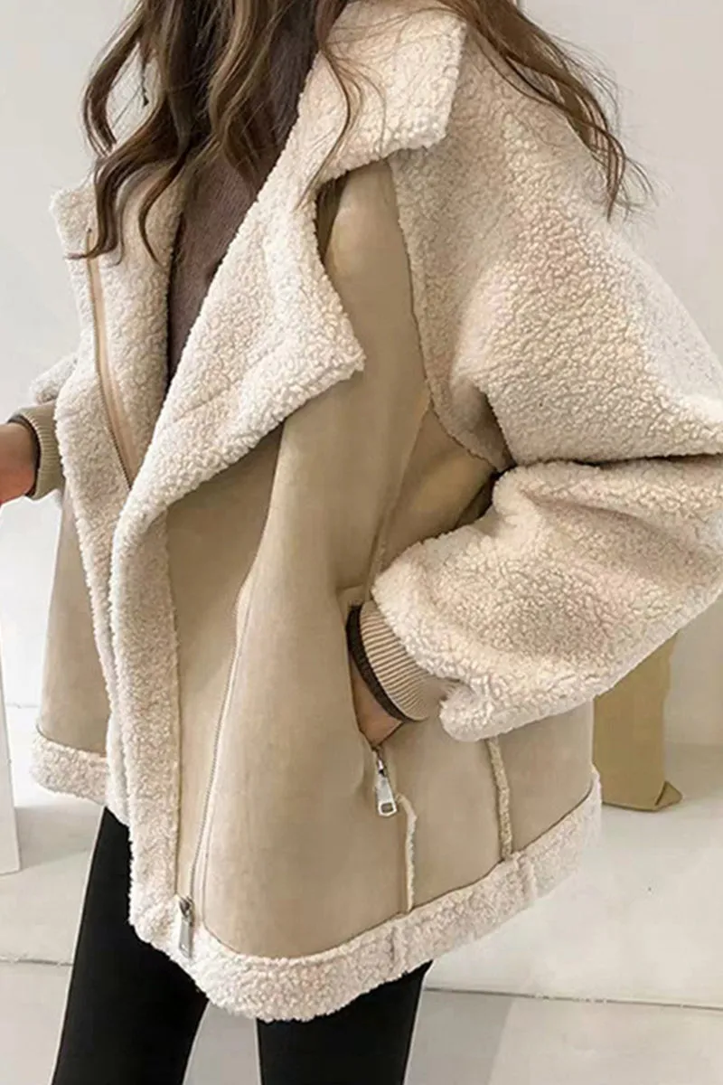 HCR1178 Cozy Shearling Zip Jacket Outerwear