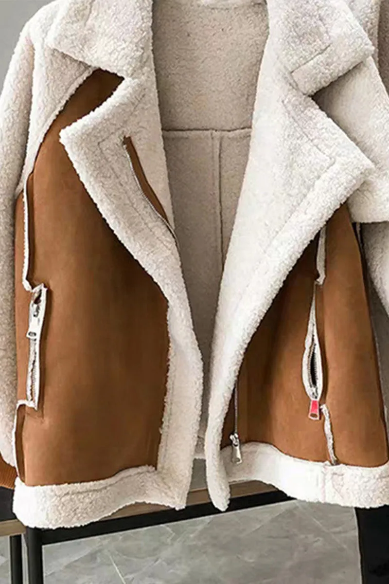 HCR1178 Cozy Shearling Zip Jacket Outerwear