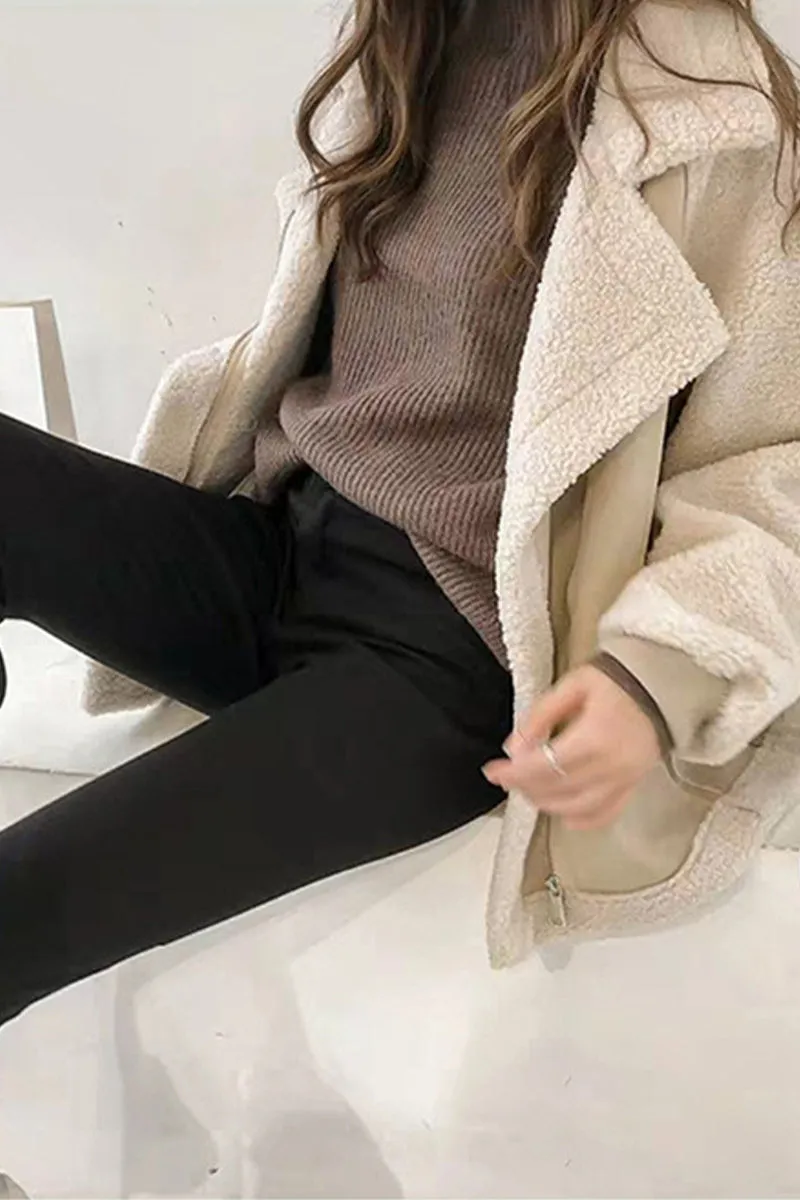 HCR1178 Cozy Shearling Zip Jacket Outerwear