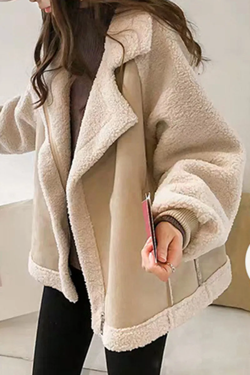 HCR1178 Cozy Shearling Zip Jacket Outerwear
