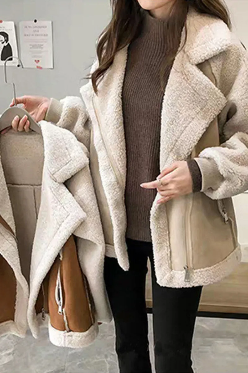 HCR1178 Cozy Shearling Zip Jacket Outerwear
