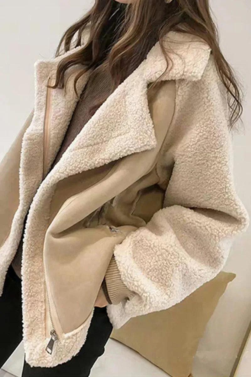 HCR1178 Cozy Shearling Zip Jacket Outerwear
