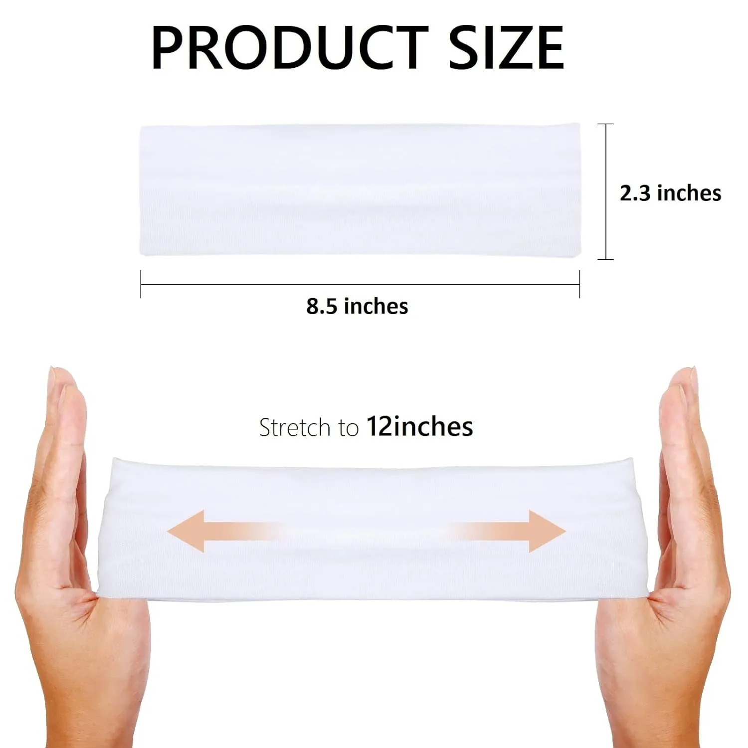 Headbands for Women 16 Pack Elastic Hair Bands for Women' Hair Non Slip Soft Cloth Fabric Headbands Women Hair Accessories, Black White Gray Women Headbands