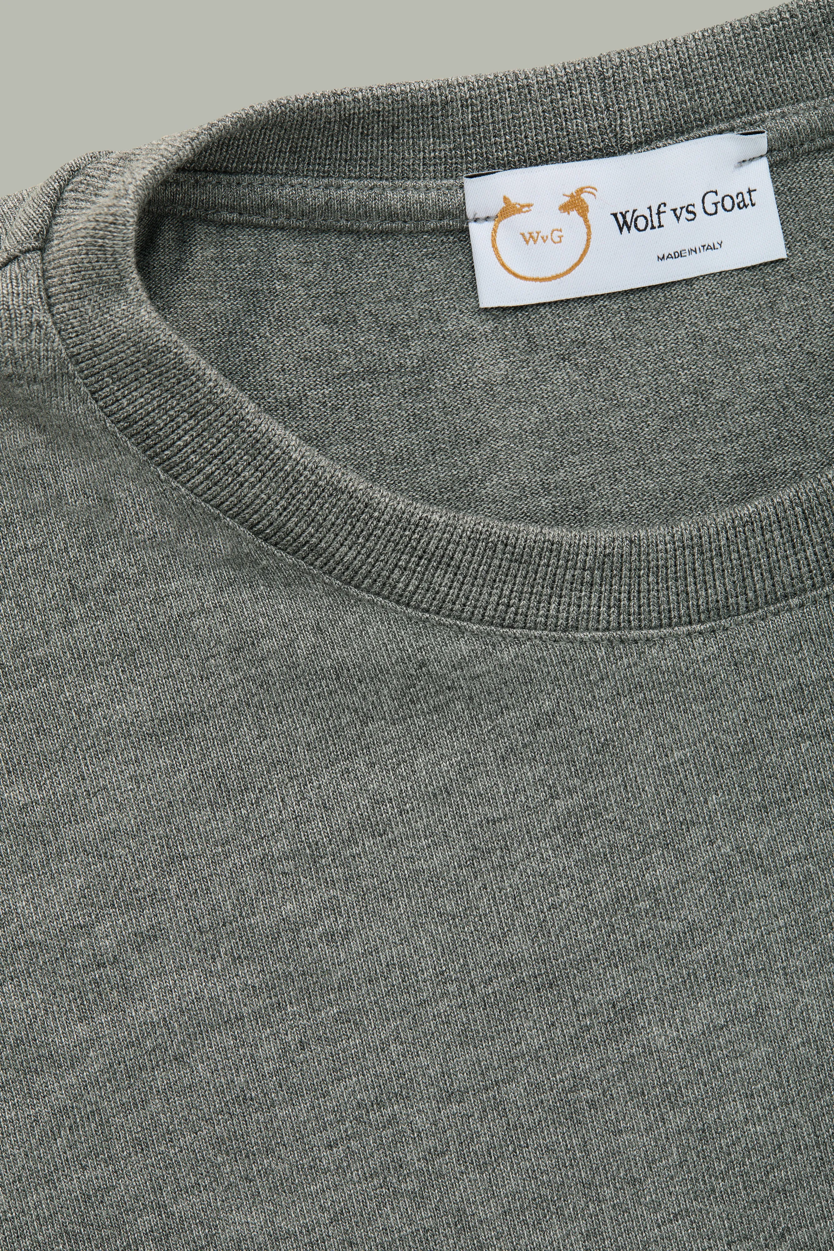 Heavyweight Long Sleeve Bamboo Sorona Jersey Crewneck Grey