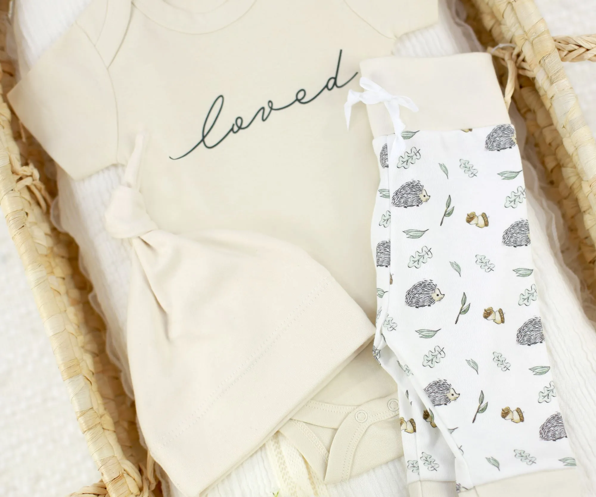 Hedgehog Snuggles | Organic Baby Set | Gender Neutral