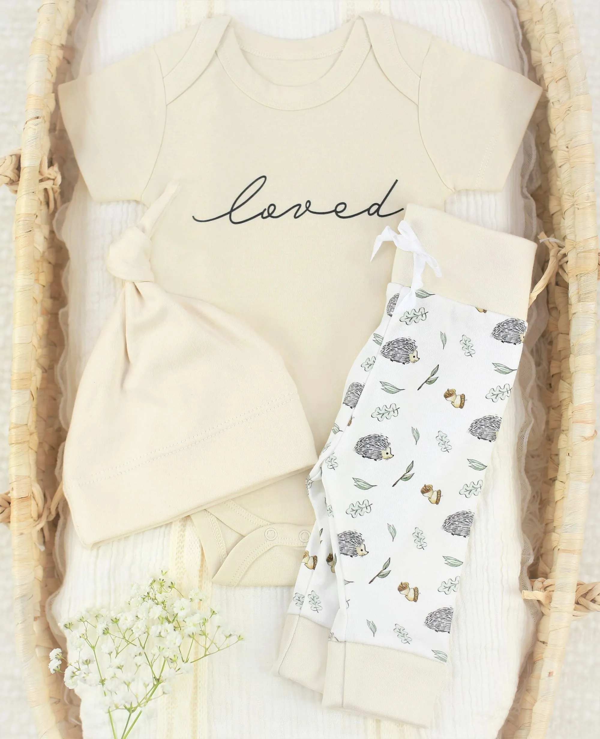 Hedgehog Snuggles | Organic Baby Set | Gender Neutral