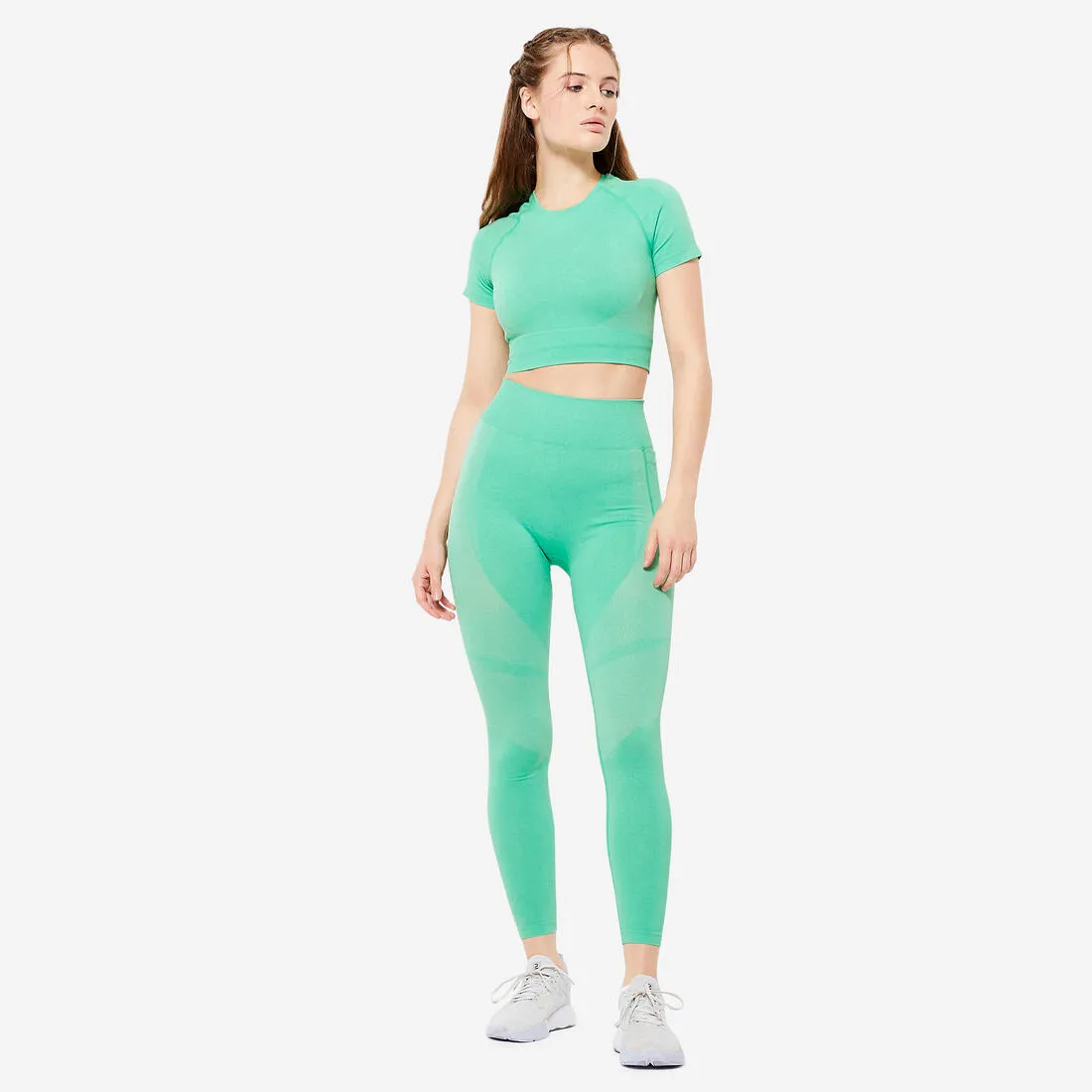High-Waisted Seamless Fitness Leggings with Phone Pocket