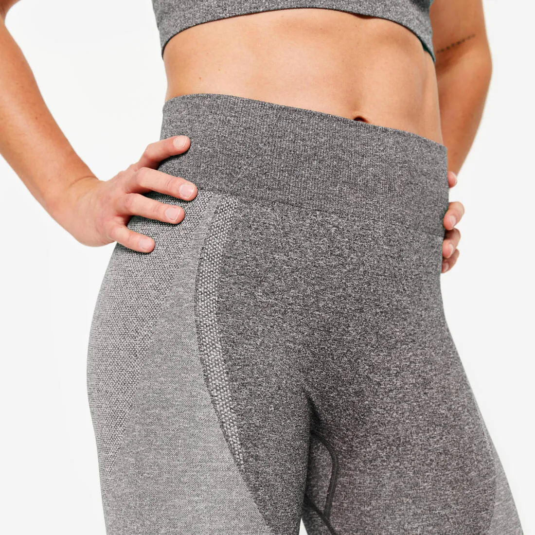 High-Waisted Seamless Fitness Leggings with Phone Pocket