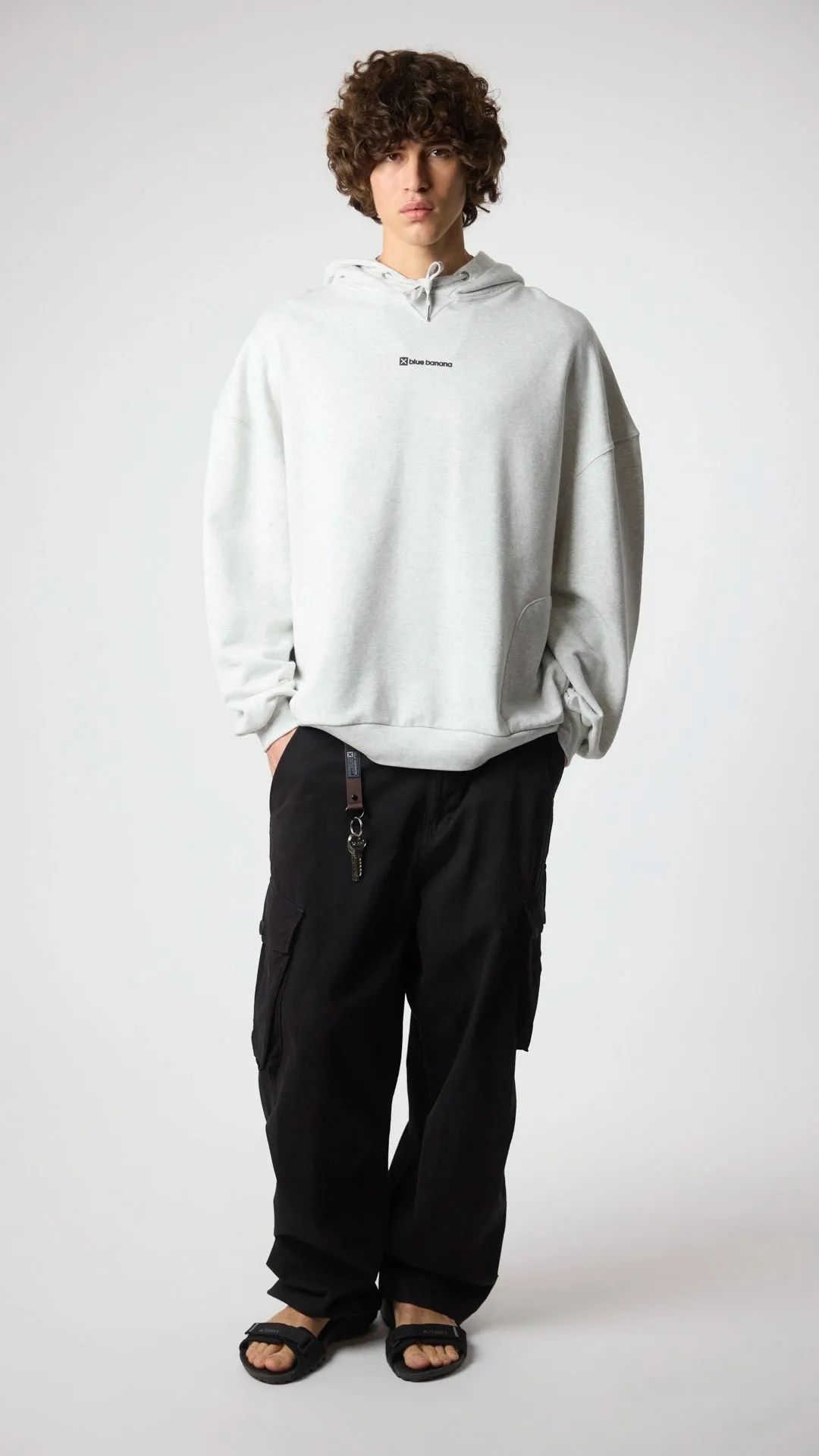 HOODIE CLEAN LIGHT GREY MELANGE