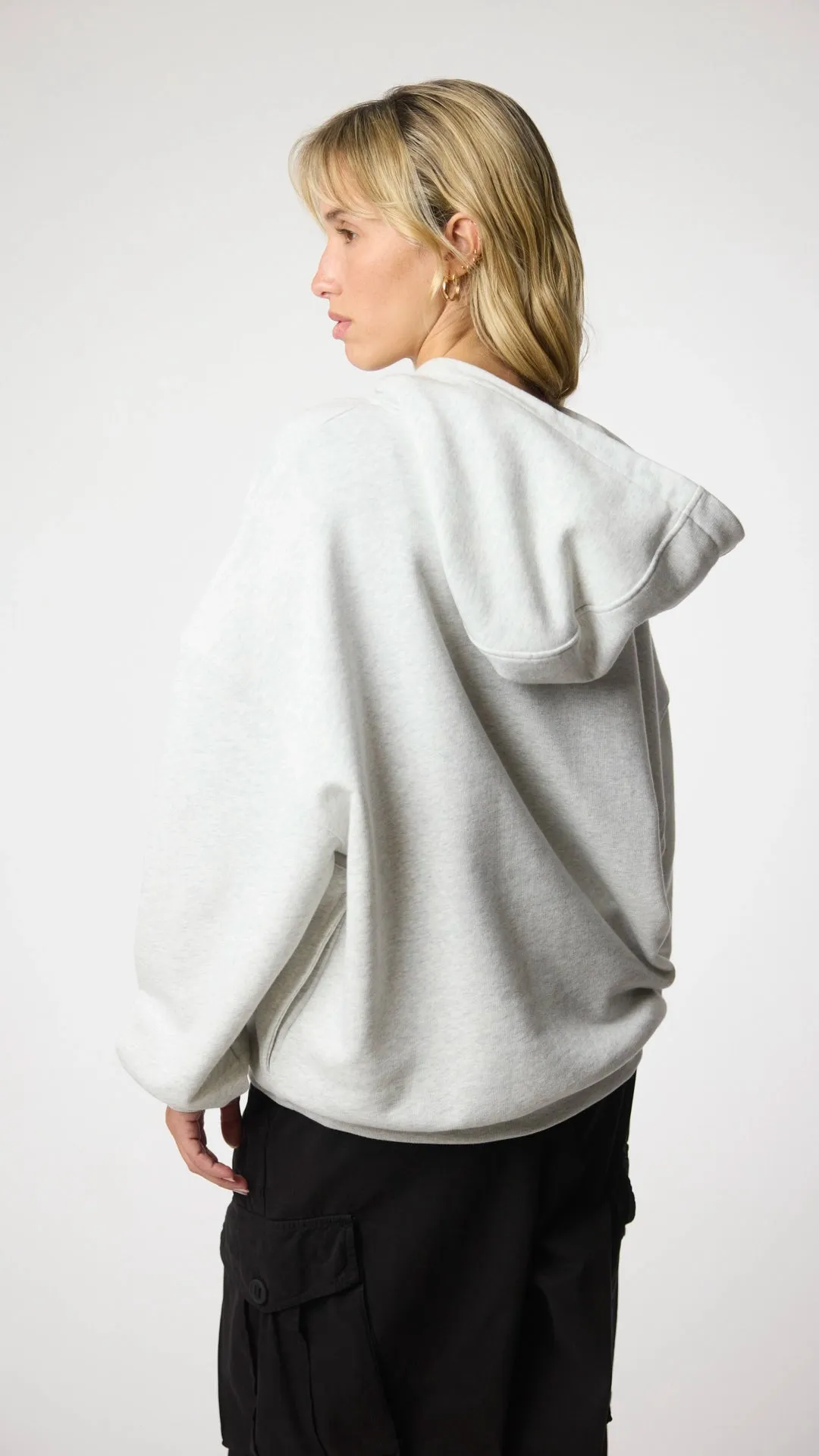 HOODIE CLEAN LIGHT GREY MELANGE