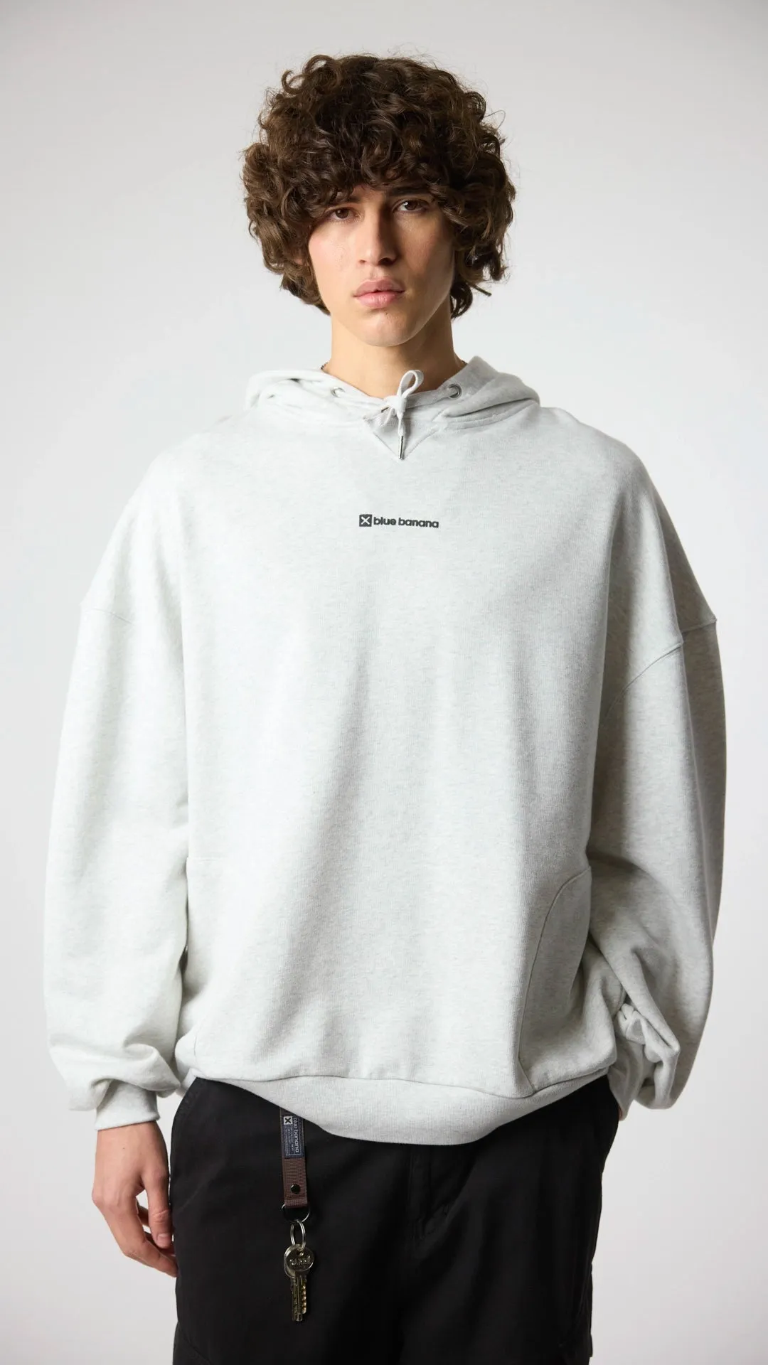 HOODIE CLEAN LIGHT GREY MELANGE