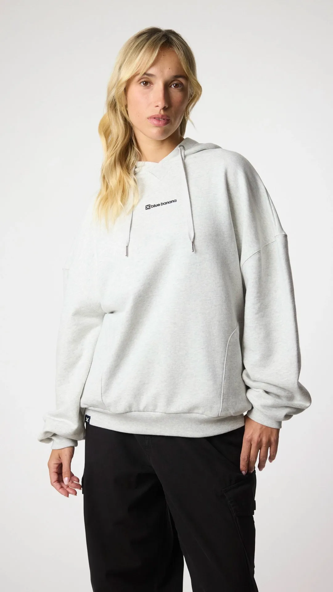 HOODIE CLEAN LIGHT GREY MELANGE