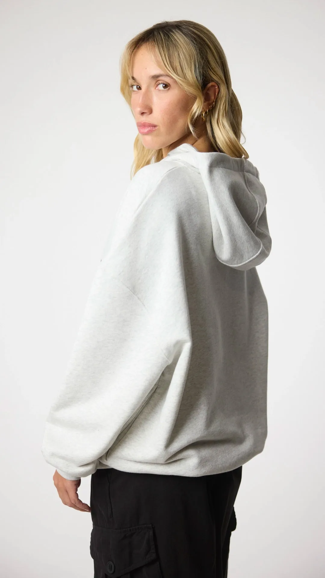 HOODIE CLEAN LIGHT GREY MELANGE