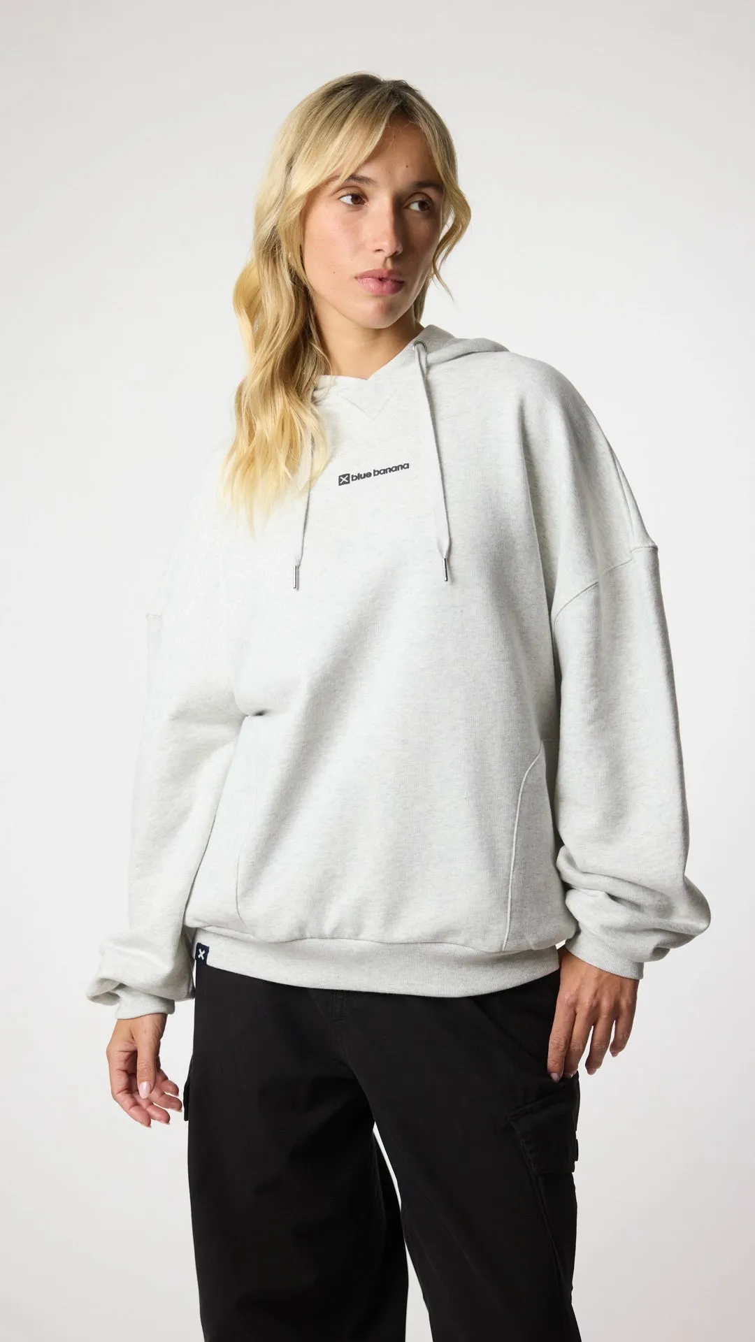 HOODIE CLEAN LIGHT GREY MELANGE