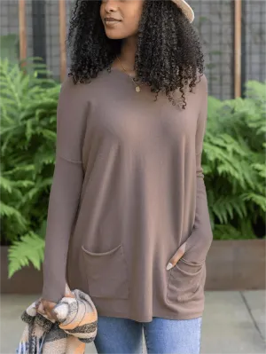 💥HOT SALE 49% OFF💥LONG SLEEVE THUMBHOLE SWEATER POCKET TUNIC