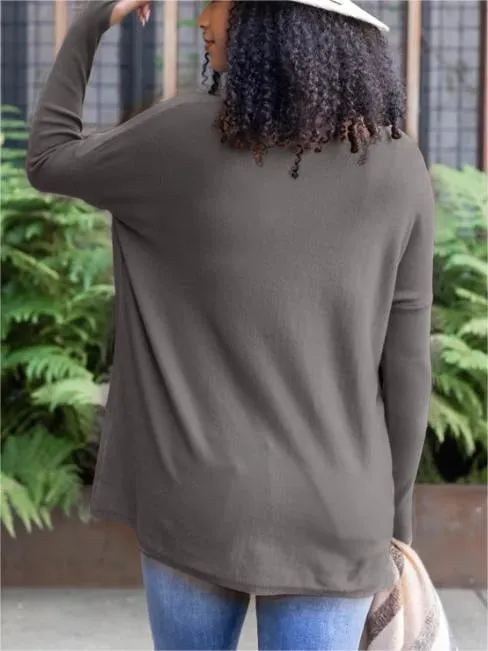 💥HOT SALE 49% OFF💥LONG SLEEVE THUMBHOLE SWEATER POCKET TUNIC
