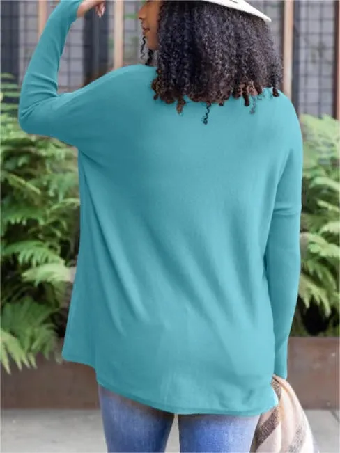 💥HOT SALE 49% OFF💥LONG SLEEVE THUMBHOLE SWEATER POCKET TUNIC