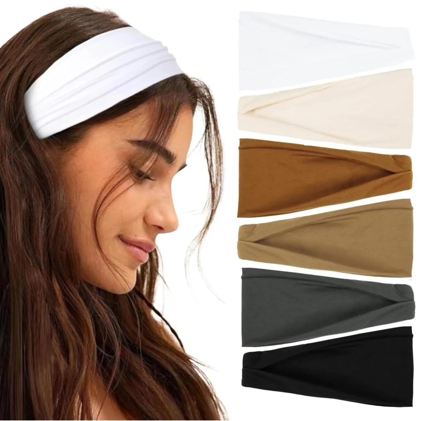 Huachi Non Slip Headbands for Fashion Workout Yoga Sports Exercise Sweatbands Summer Accessories Elastic Bands