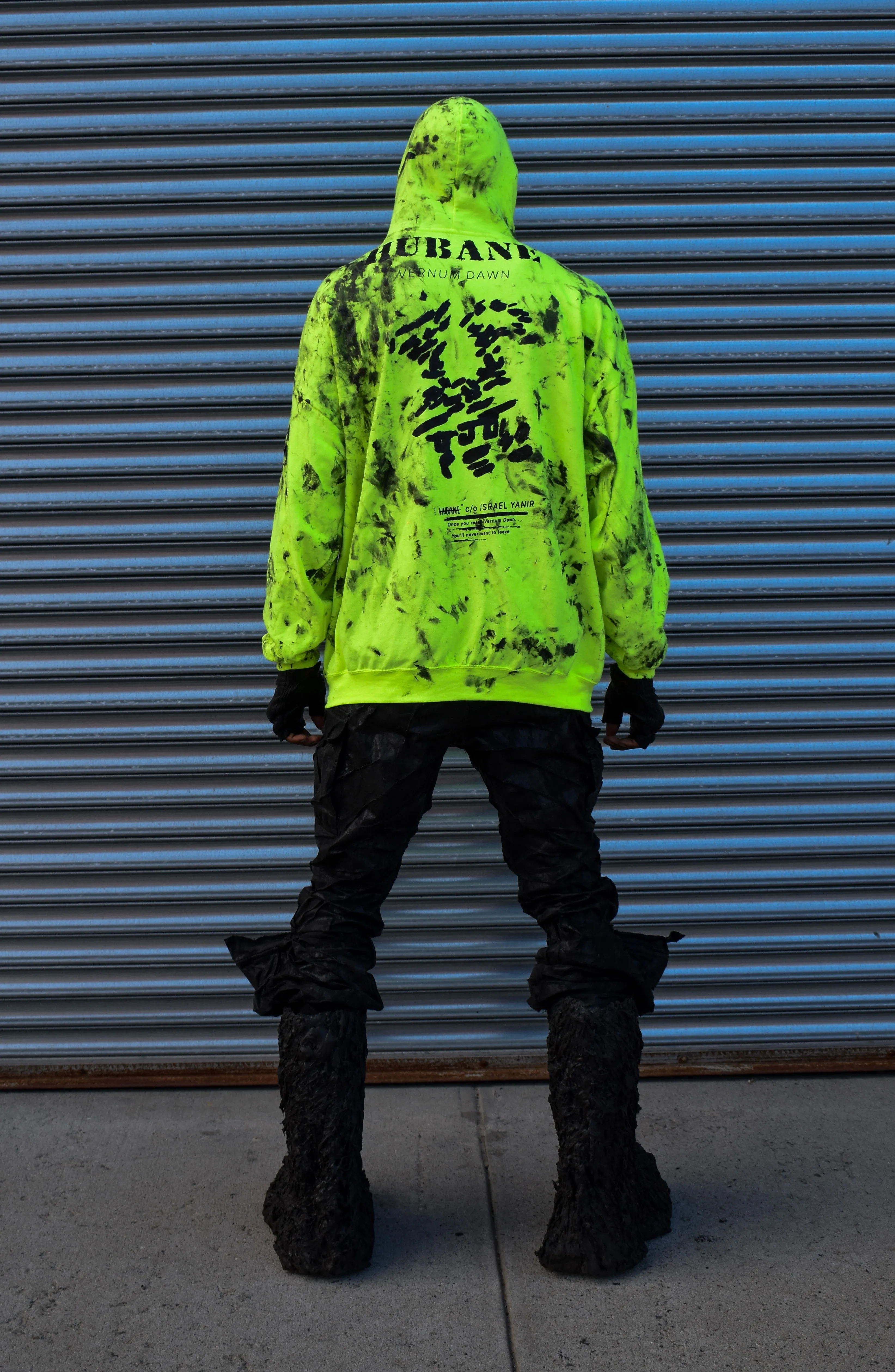 HUBANE OVERSIZED HOODIE IN SAFETY YELLOW