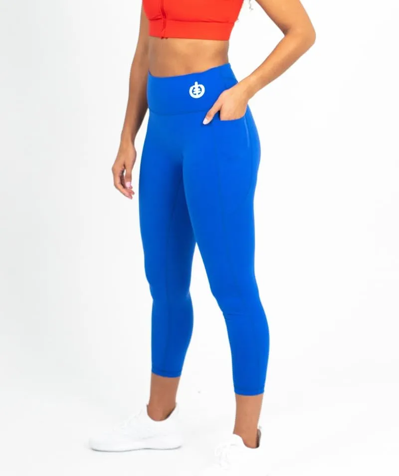 ICONI High Waisted Leggings with Pockets, Full Length Tummy Control Leggings for Women, Squat Proof Yoga Pants (US, Alpha, X-Large, Regular, Regular, Red)