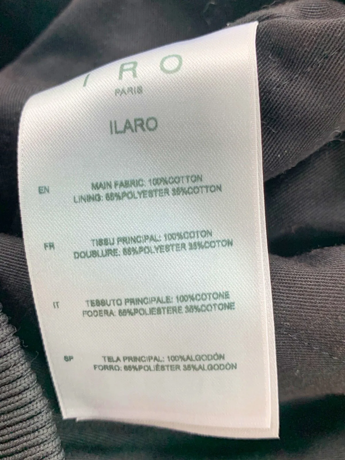 IRO Dark Grey ILARO Bomber Jacket UK 8