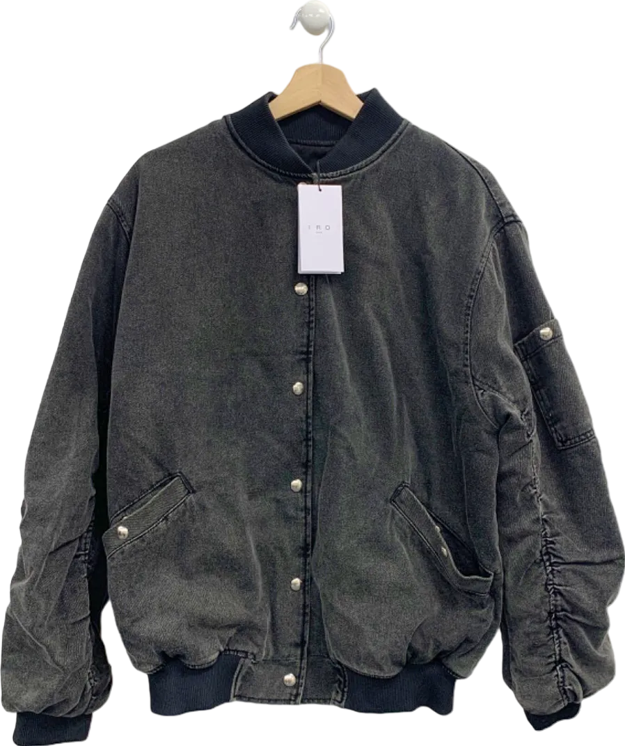 IRO Dark Grey ILARO Bomber Jacket UK 8