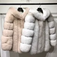 Isla™ | Luxe Hooded Straight Rows Coat