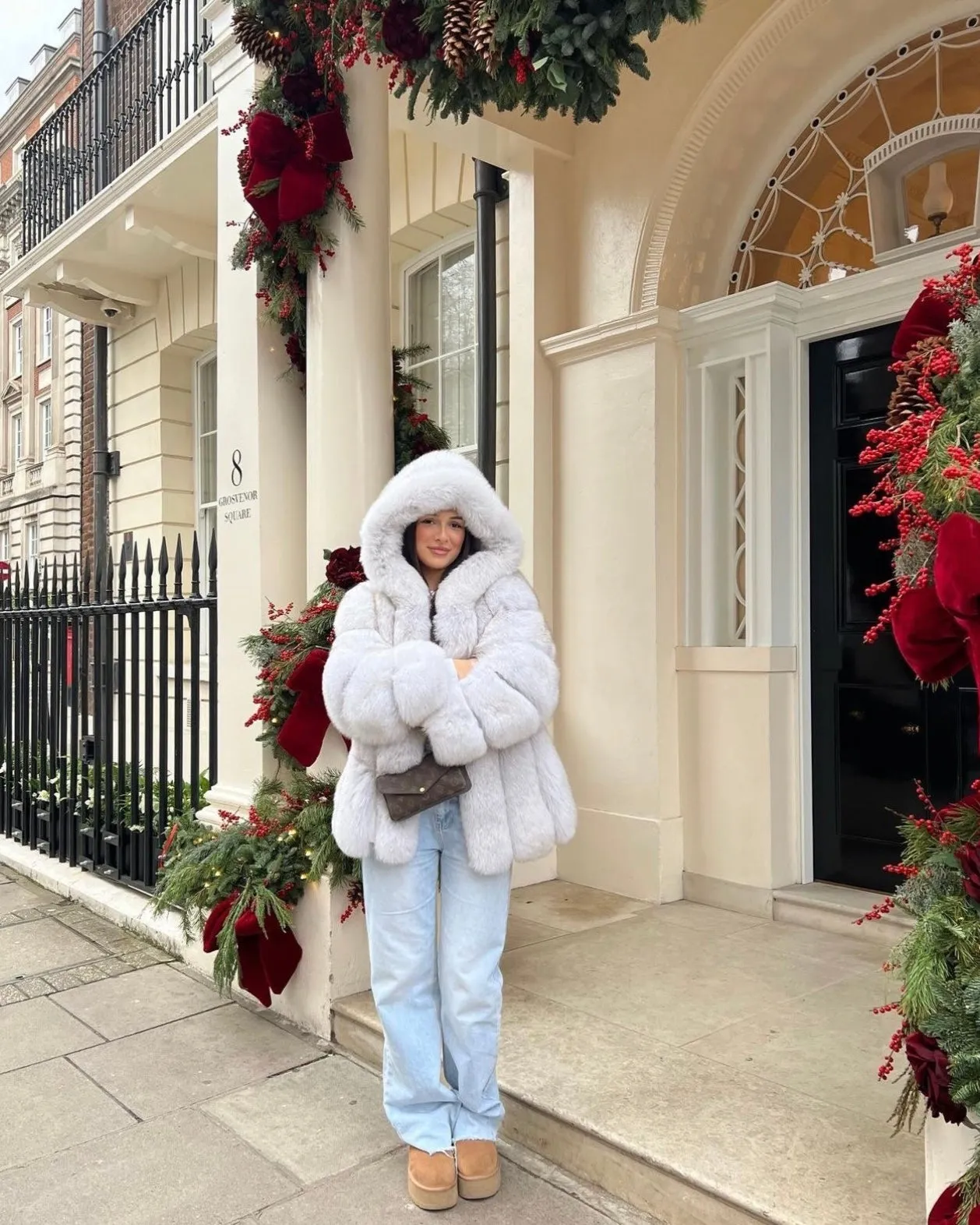 Isla™ | Luxe Hooded Straight Rows Coat